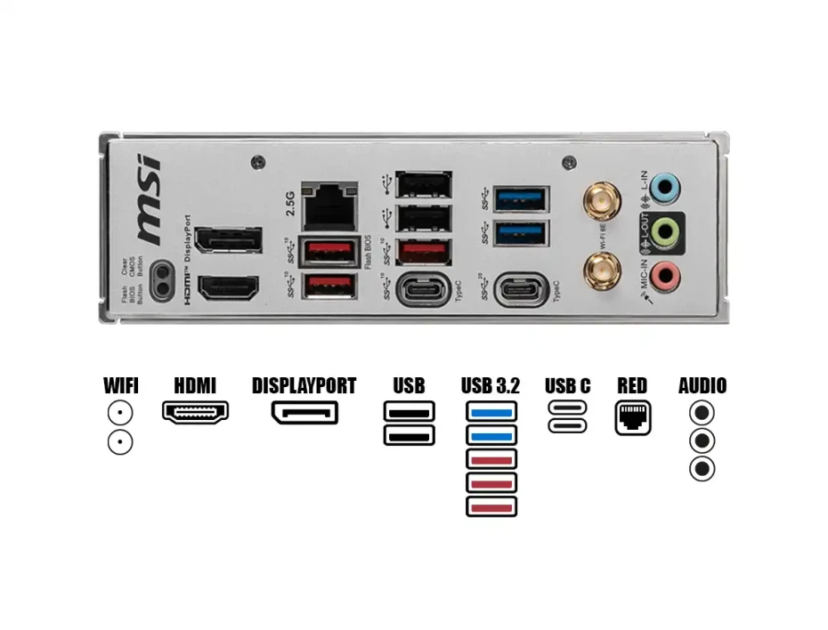 Placa Madre Msi B650m Project-zero (911-b650m-project-zero) Socket Am5, Ram Ddr5 Buss 7600oc Mhz, Blanco, Wifi 6e