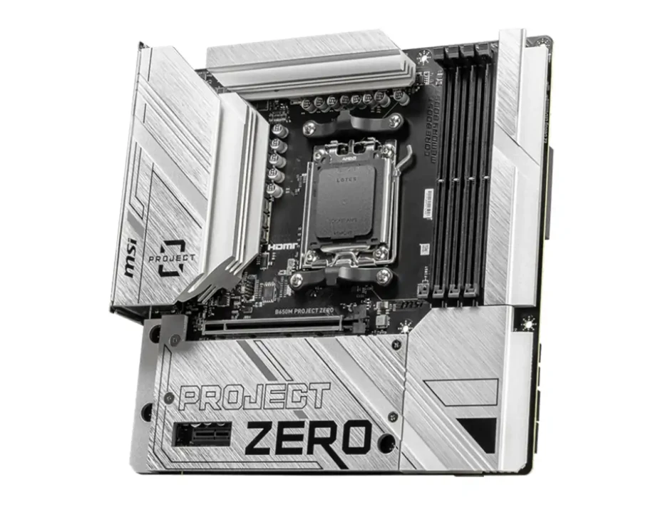 Placa Madre Msi B650m Project-zero (911-b650m-project-zero) Socket Am5, Ram Ddr5 Buss 7600oc Mhz, Blanco, Wifi 6e