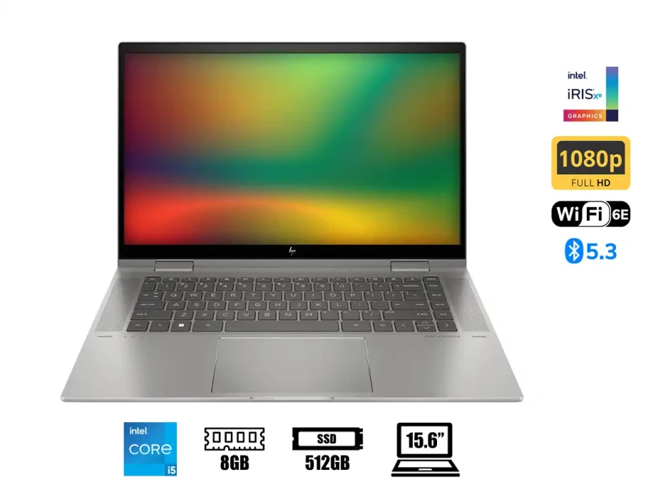 Laptop Hp Core I5-1335u Envy X360 15-ew1058 2-in-1 (85s59ua#aba) Pantalla 15.6" Fhd, Ram 8gb, Ssd 512gb, Touchscreen, Win11 , 13gen.