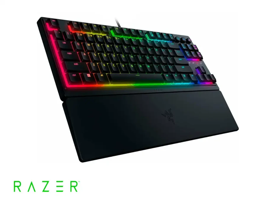 Teclado Gamer Razer Ornata V3 Tenkeyless (rz03-04880200-r3u1) Semi Mecanico, Led Rgb, Negro