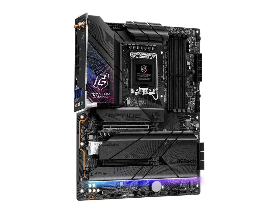 Placa Madre Asrock Z790 Riptide Wifi (90-mxbmd0-a0uayz) Socket Lga 1700, Ram Ddr5 Buss 8000oc Mhz, 14va, 13va, 12va Gen, Wifi 7