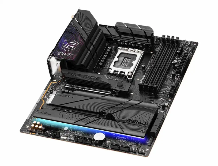 Placa Madre Asrock Z790 Riptide Wifi (90-mxbmd0-a0uayz) Socket Lga 1700, Ram Ddr5 Buss 8000oc Mhz, 14va, 13va, 12va Gen, Wifi 7