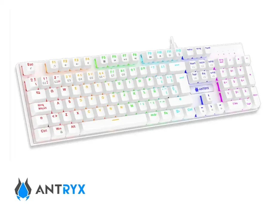 Combo 2 En Uno Antryx Chrome Storm Gc-3100 (agc-3100wre-sp) Teclado, Led Rgb, Mouse 8 Botones, 7200 Dpi