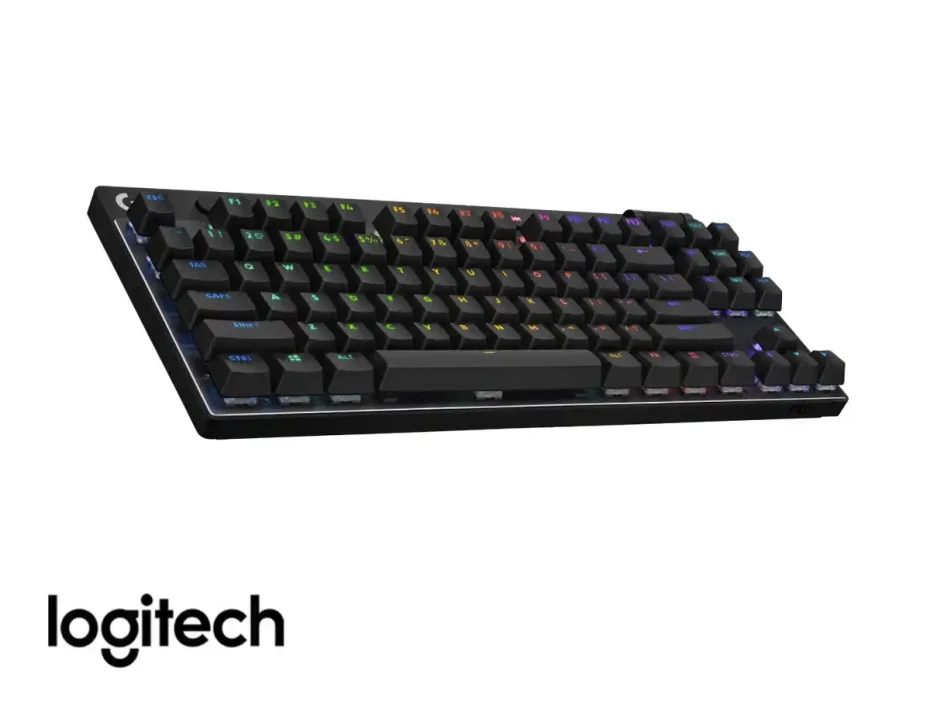 Teclado Gamer Inalambrico Logitech Pro X Tkl (920-012127) Mecanico, Switch Brown, Led Rgb, Negro