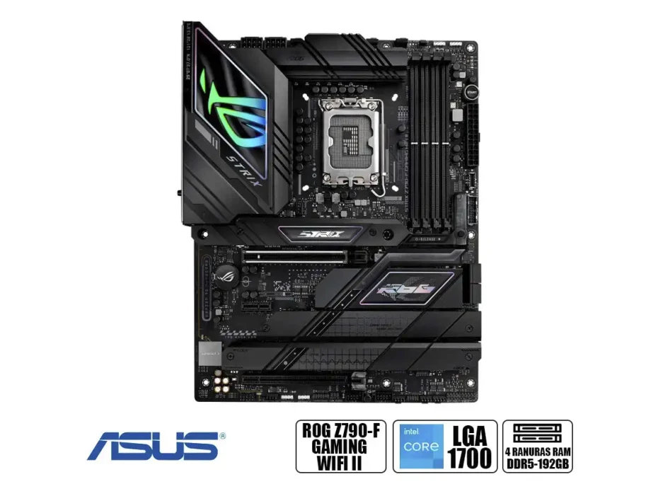 Placa Madre Asus Z790-f Rog Strix Gaming Wifi Ii (rog Z790-f Gaming Wifiii) Socket Lga 1700, Ram Ddr5 Buss 8000oc Mts, 14va, 13va, 12va Gen, Wifi 7