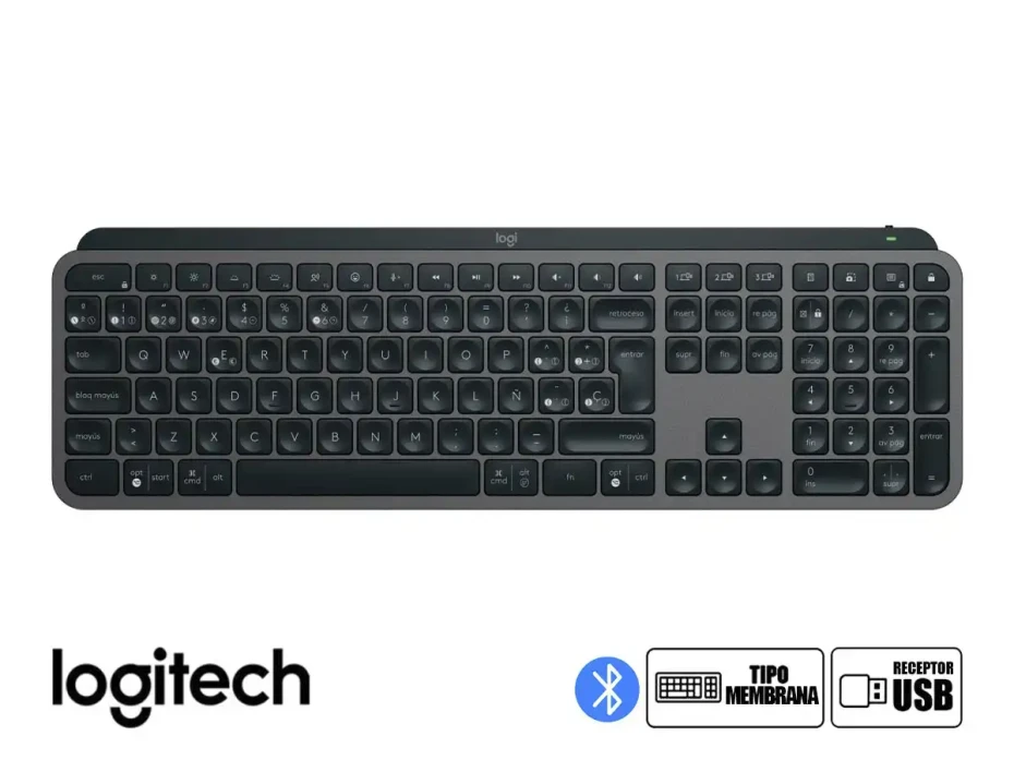 Teclado Inalambrico Logitech Mx Keys (920-011561) Bluetooh, Negro