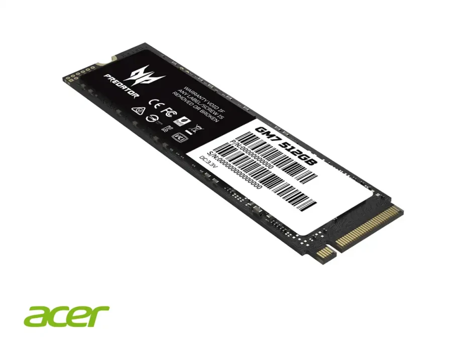 Unidad De Almacenamiento Ssd M.2 Pcie Predator 512gb Nvme Gm7, 2280 (bl.9bwwr.117) 7200mb/s