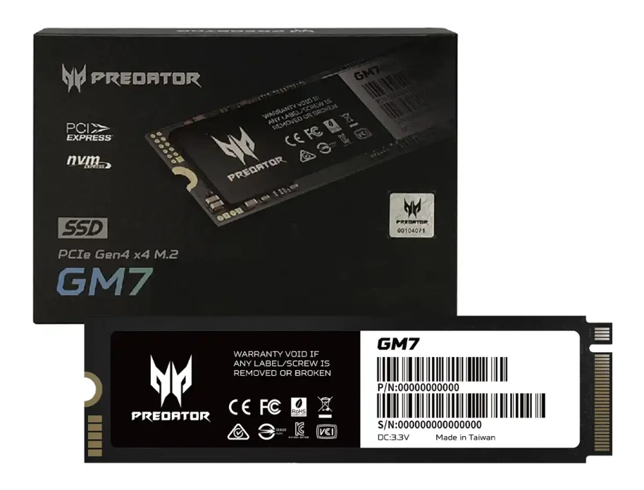 Unidad De Almacenamiento Ssd M.2 Pcie Predator 1tb Nvme Gm7, 2280 (bl.9bwwr.118) 7200mb/s