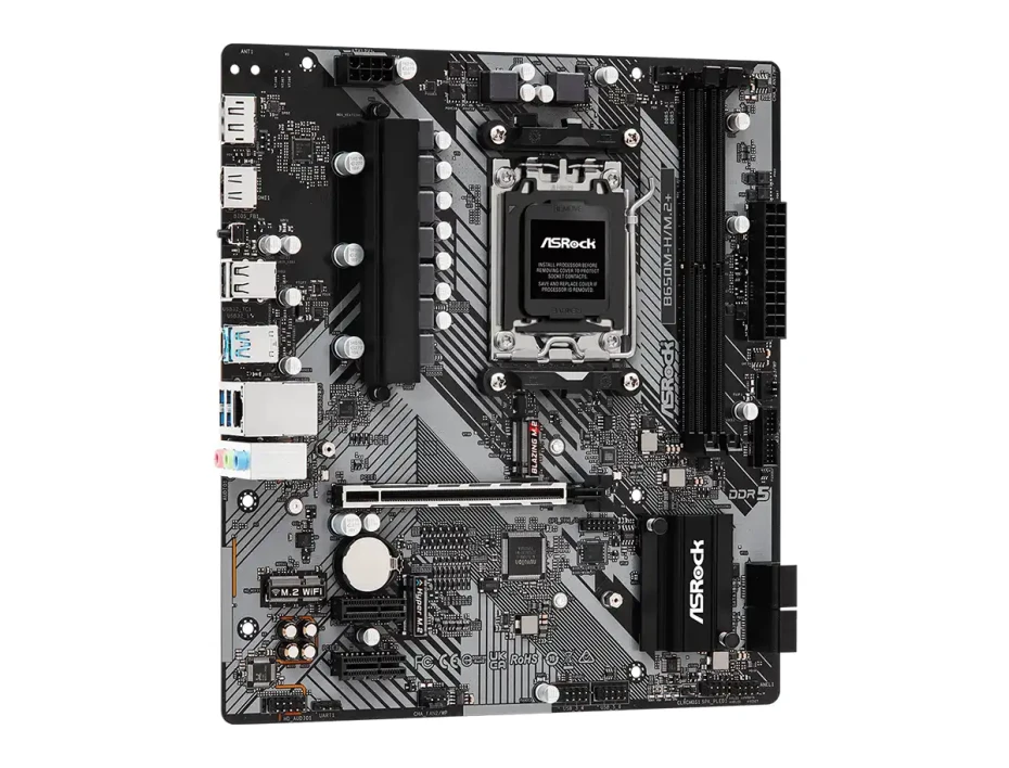 Placa Madre Asrock B650m-h/m.2+ (90-mxb650m-h/m.2+) Socket Am5, Ram Ddr5 Buss 6400oc Mhz