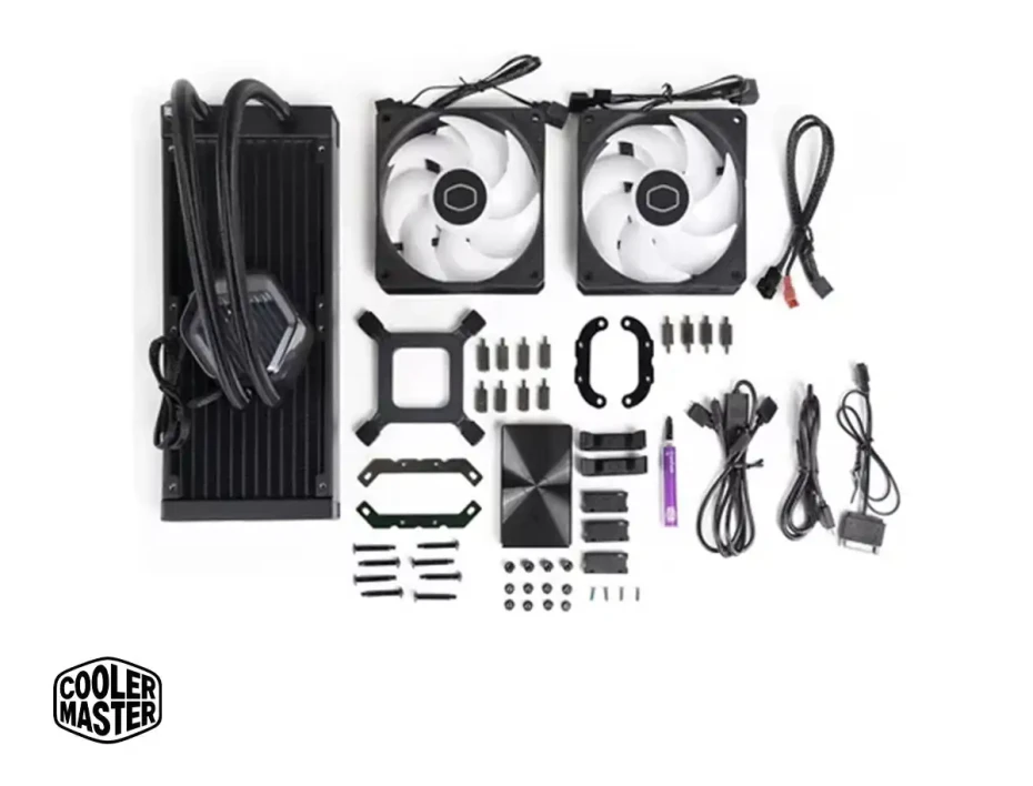 Sistema De Enfriamiento Liquido Cooler Master Masterliquid 240 Atmos (mlx-d24m-a25pz-r1) 2 Ventiladores, 240mm, Led Argb