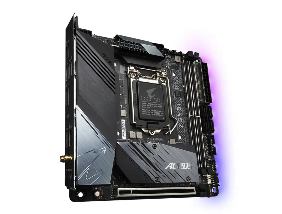 Placa Madre Gigabyte Z590i Aorus Ultra (z590i Aorus Ultra) Socket Lga 1200, Ram Ddr4 Buss 4600oc Mhz, 11va, 10ma Gen, Rgb, Wifi 6