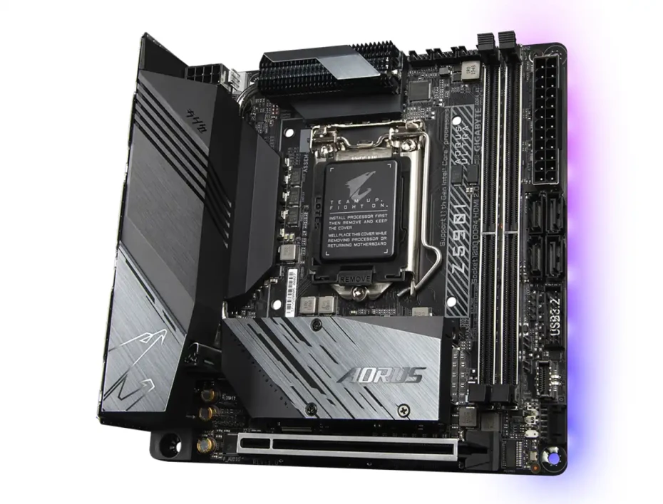 Placa Madre Gigabyte Z590i Aorus Ultra (z590i Aorus Ultra) Socket Lga 1200, Ram Ddr4 Buss 4600oc Mhz, 11va, 10ma Gen, Rgb, Wifi 6