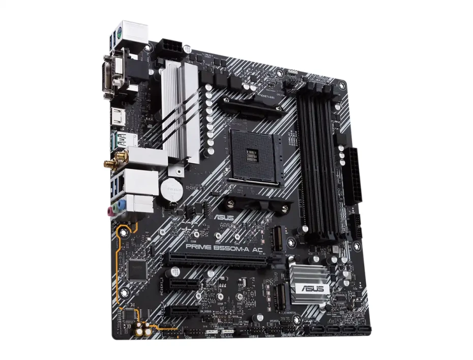 Placa Madre Asus B550m-a Prime Ac (90mb15k0-m0eay0) Socket Am4, Ram Ddr4 Buss 4866oc Mhz, Wifi