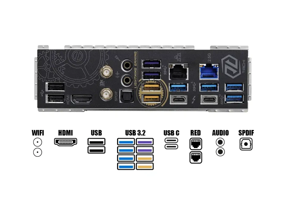 Placa Madre Asrock Z790 Taichi (90-z790 Taichi-d5) Socket Lga 1700, Ram Ddr5 Buss 7200oc Mhz, 14va, 13va, 12va Gen, Rgb, Wifi 6e