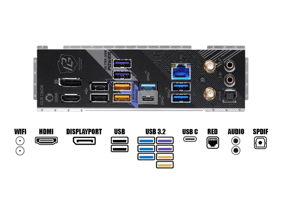 Placa Madre Asrock Z790 Nova Wifi (90-z790 Nova Wifi) Socket Lga 1700, Ram Ddr5 Buss 8000oc Mhz, 14va, 13va, 12va Gen, Rgb, Wifi 7