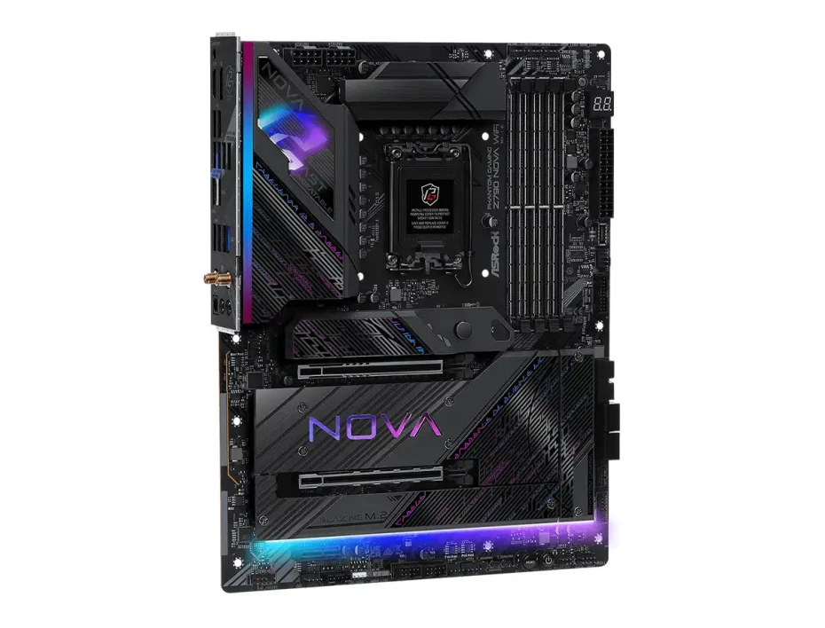 Placa Madre Asrock Z790 Nova Wifi (90-z790 Nova Wifi) Socket Lga 1700, Ram Ddr5 Buss 8000oc Mhz, 14va, 13va, 12va Gen, Rgb, Wifi 7