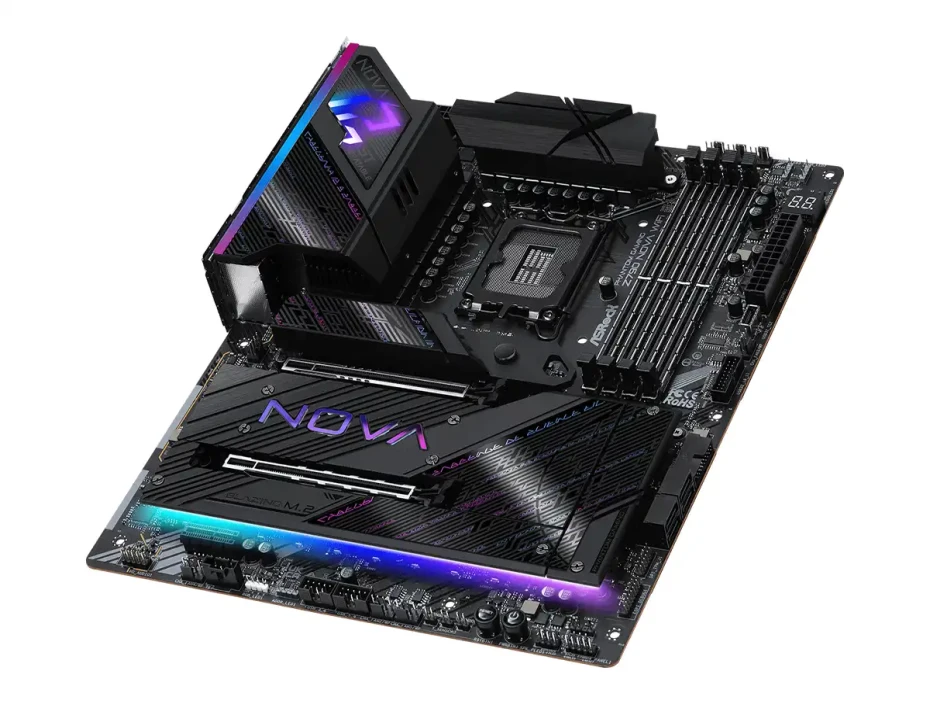 Placa Madre Asrock Z790 Nova Wifi (90-z790 Nova Wifi) Socket Lga 1700, Ram Ddr5 Buss 8000oc Mhz, 14va, 13va, 12va Gen, Rgb, Wifi 7