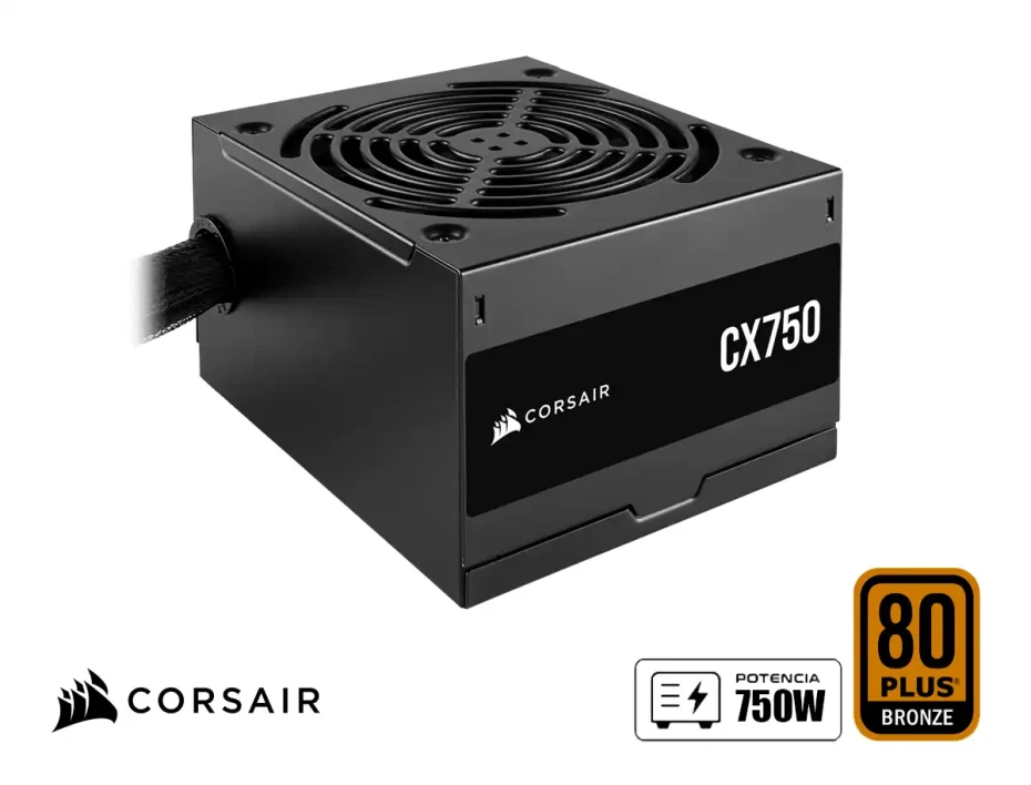 Fuente De Poder Corsair 750w Cx750 (cp-9020279-na) Atx, 80 Plus Bronze, Negro