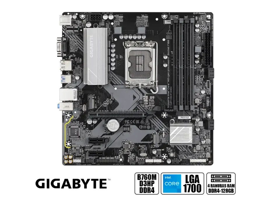 Placa Madre Gigabyte B760m D3hp (b760m D3hp Ddr4) Socket Lga 1700, Ram Ddr4 , 14va, 13va, 12va Gen