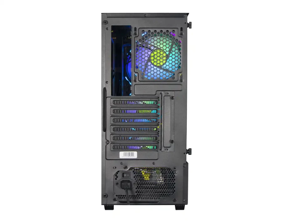 Case Halion Infinity 416 600w (infinity-416) Panel De Vidrio, 4 Ventiladores, Argb