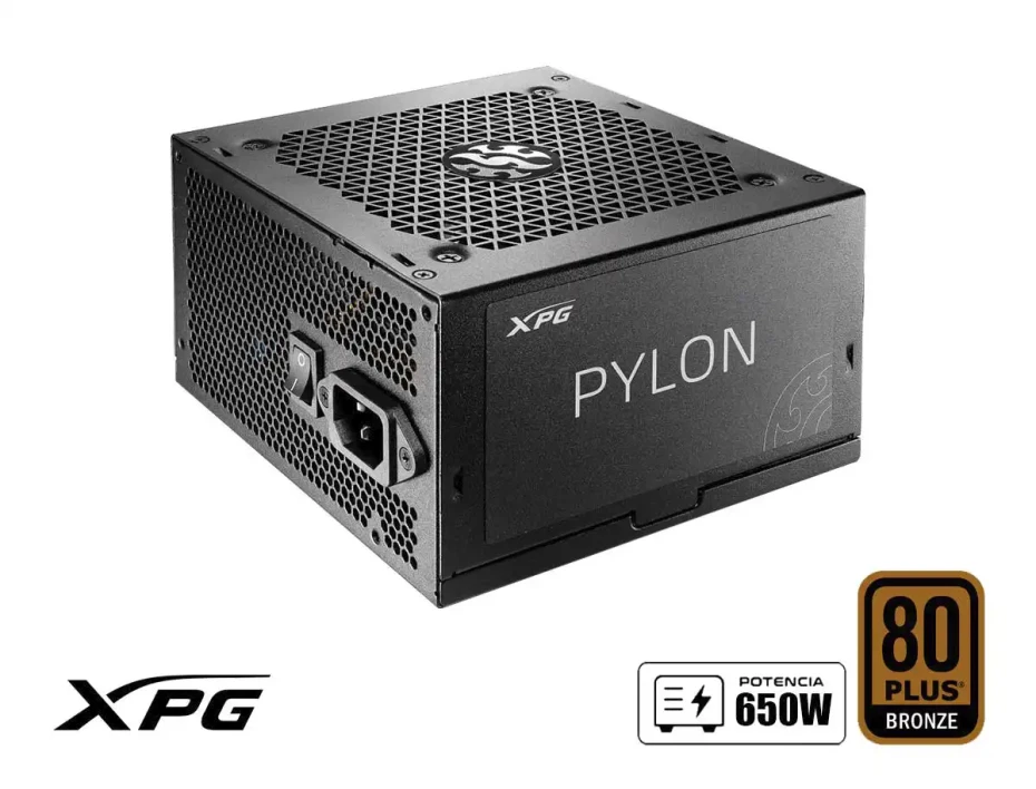 Fuente De Poder Xpg 650w Pylon (75260129) Atx, 80 Plus Bronze, No Modular, Negro