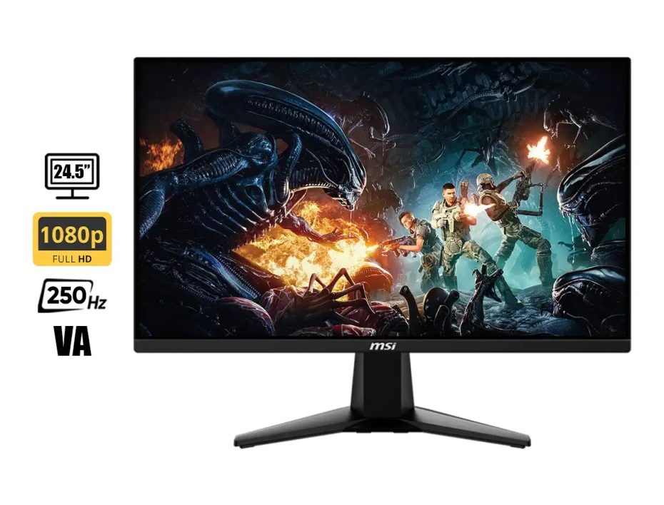 Monitor Msi 24 Pulgadas (mag_255xfv) Gaming, Fhd, 250hz, 0.5 Ms, 2 Hdmi, 1 Displayport, Va