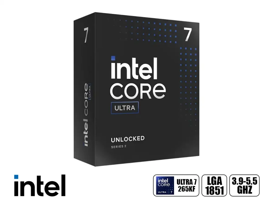 Procesador Intel Core Ultra 7 265kf 3.9gz Hasta 5.5 Ghz (bx80768265kf) Lga 1851, 20 Nucleos, S/cooler