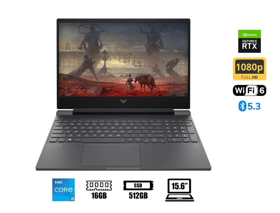 Laptop Hp Core I5-13420h Victus 15-fa1082 Gaming (a2bz7ua#aba) Pantalla 15.6" Fhd, Ram 16gb, Ssd 512gb, Rtx 4050 6gb, 144hz, Win11, 13gen.