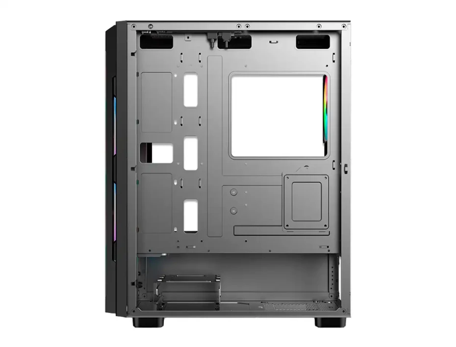 Case Antryx Rx-560 Black S/fuente (ac-rx560k) Panel De Vidrio, 3 Ventiladores, Led Argb, Negro