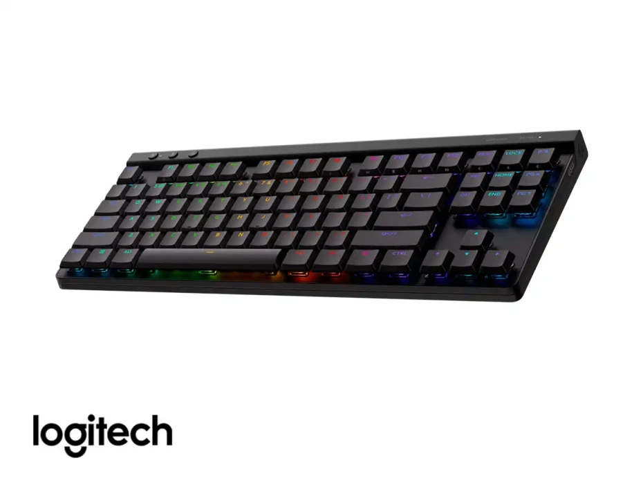 Teclado Gamer Inalambrico Logitech G515 Lightspeed Tkl (920-012423) Mecanico, Switch Brown, Led Rgb, Negro