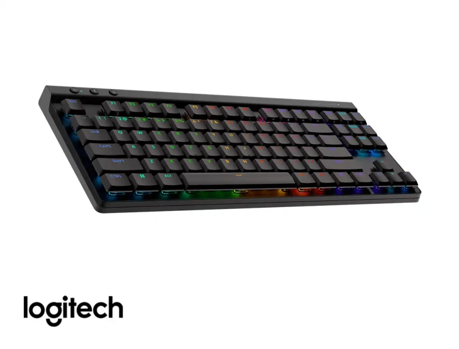 Teclado Gamer Inalambrico Logitech G515 Lightspeed Tkl (920-012423) Mecanico, Switch Brown, Led Rgb, Negro