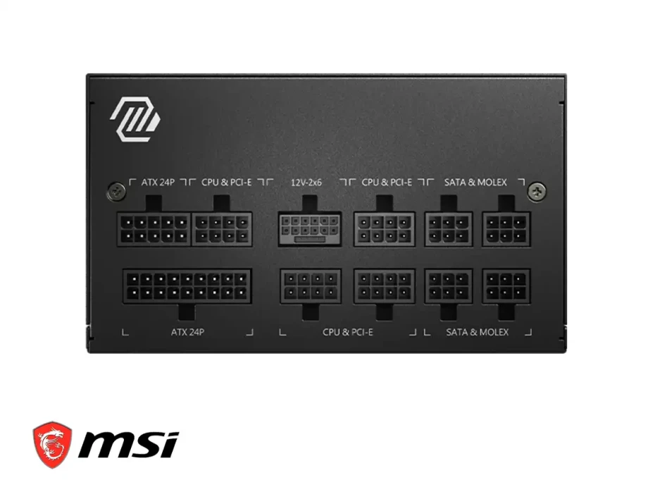 Fuente De Poder Msi 750w Mag A750gl (mag A750gl Pcie5) Atx | Gold 80 Plus | Pcie5 | Modular | Negro