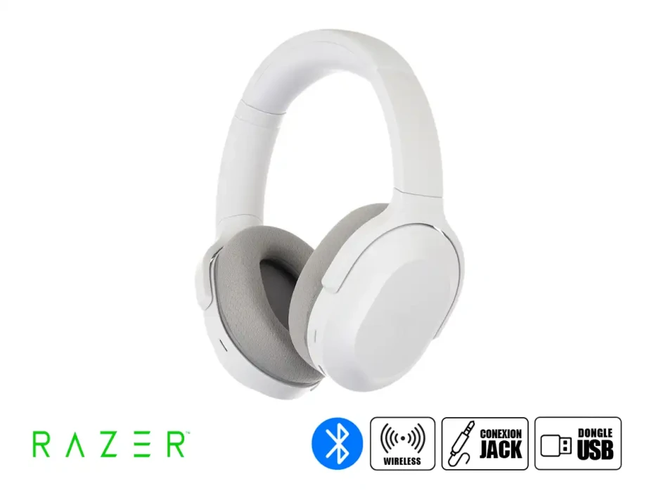 Auricular Razer Barracuda Gaming (rz04-03790200-r3u1) Wireless, Bt, Blanco