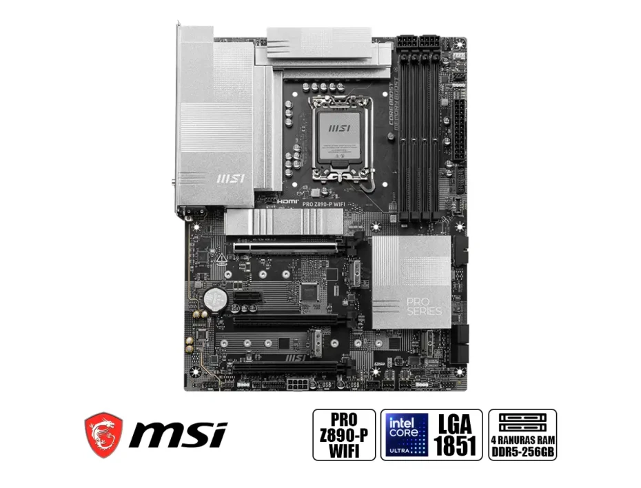 Placa Madre Msi Z890-p Pro Wifi (90msiz890-p Wifi ) Socket Lga 1851, Ram Ddr5, Core Ultra Gen., Wifi 7