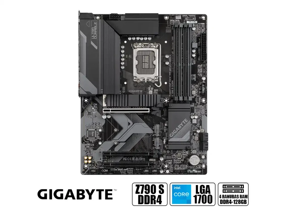 Placa Madre Gigabyte Z790-s-ddr4 Para Procesadores Intel Lga 1700, Memoria Ddr4 De 4gb Hasta 128gb (90-z790-s-ddr4)