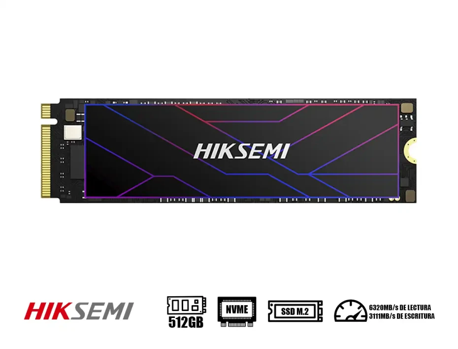 Unidad De Almacenamiento Ssd M.2 Pcie Hiksemi 512gb Nvme Future Lite, 2280 (hs-ssd-future Lite 512g) Hasta 6320mb/s De Escritura