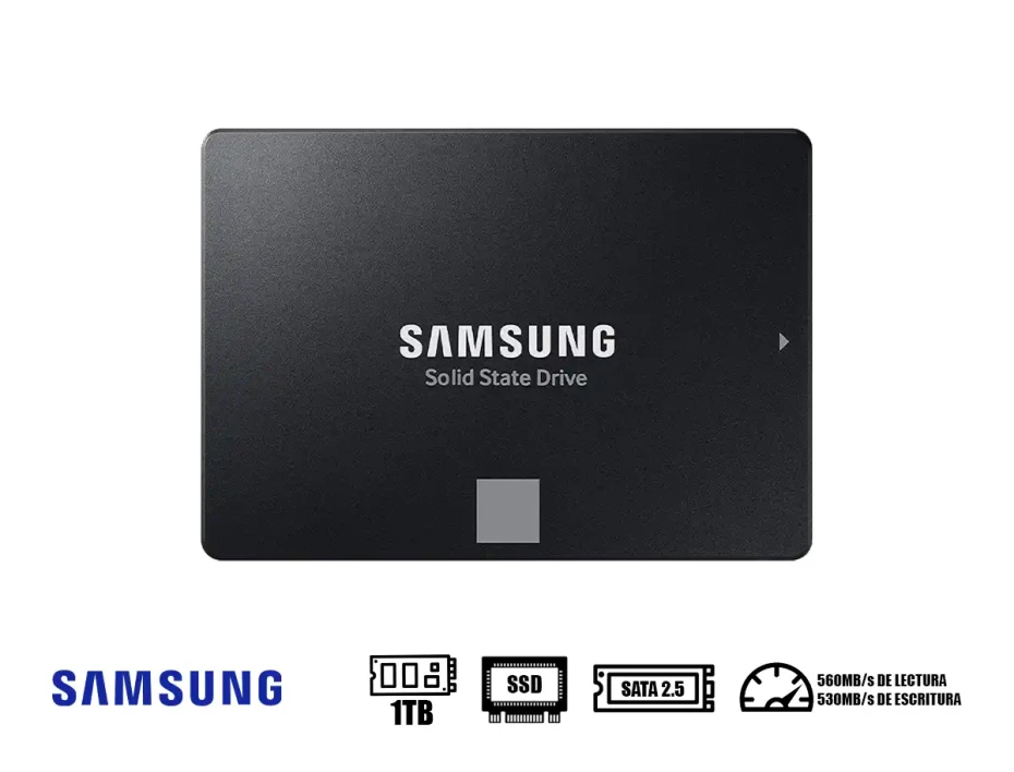 Disco Solido Ssd Sata 2.5 Samsung 1tb 870 Evo(mz-77e1t0e)