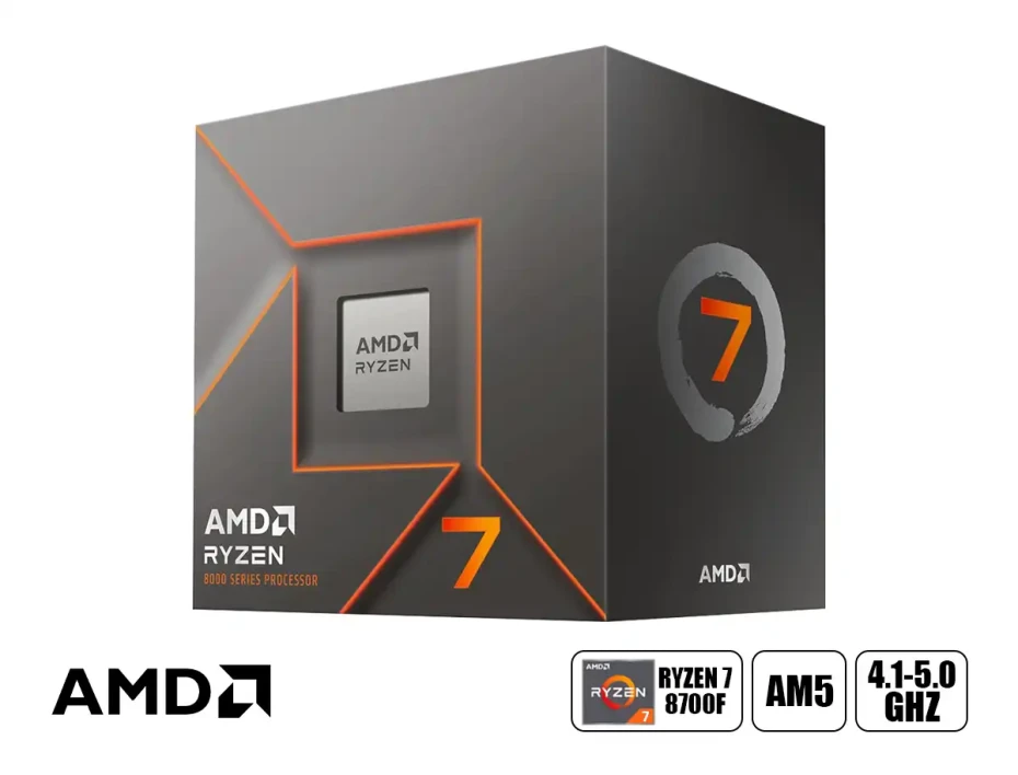 Procesador Amd Ryzen 7 8700f 4.1 Ghz Hasta 5.ghz 16mb (100-1000001590box) Am5, 8 Nucleos Sin Video