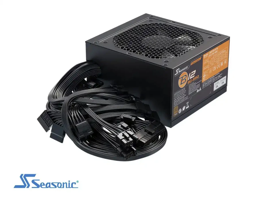 Fuente De Poder Seasonic 850w B12 Bc (a851bcafh) Atx, 80 Plus Bronze, No Modular, Negro