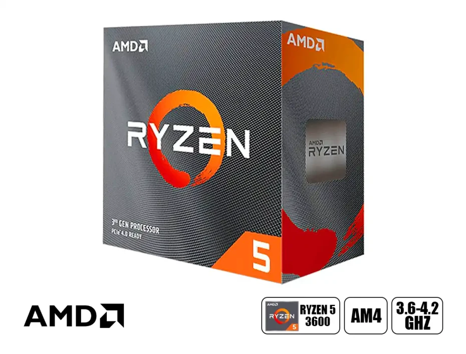 Procesador Amd Ryzen 5 3600 3.6ghz Hasta 4.2ghz 32mb (100-100000031box) Am4, 6 Nucleos