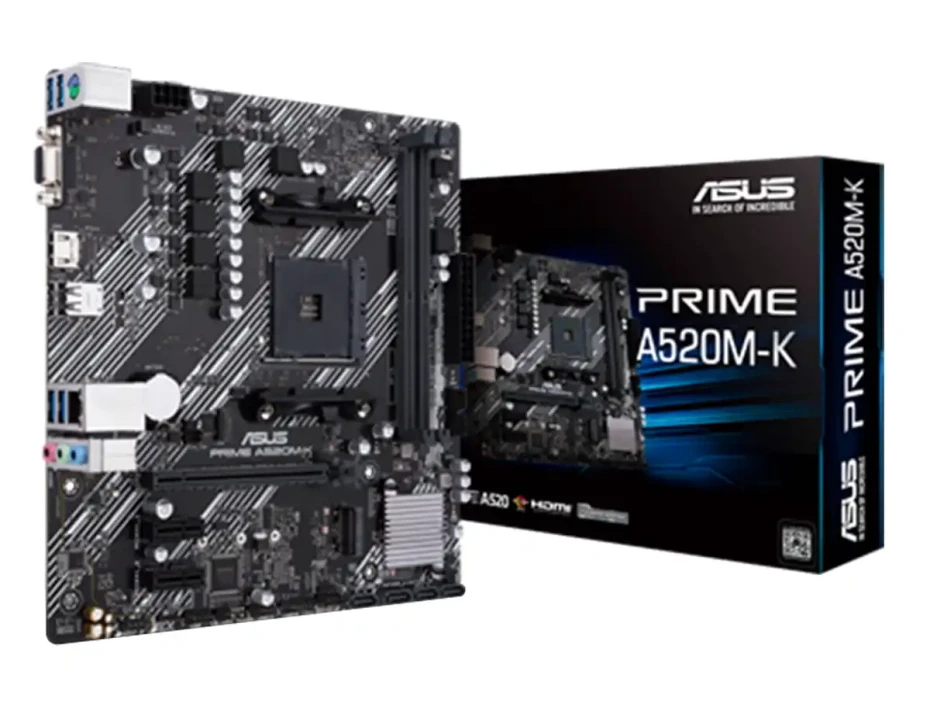 Placa Madre Asus A520m-k Prime (90mb1500-m0eayo) Socket Am4, Ram Ddr4 Buss 4866oc Mhz