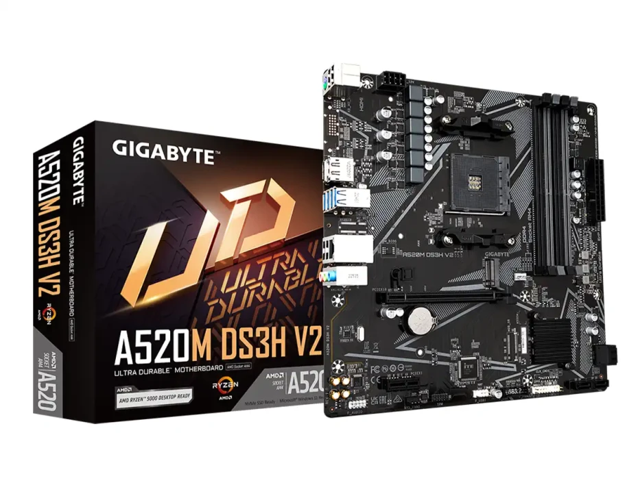 Placa Madre Gigabyte A520m Ds3h V2 (a520m-ds3h-v2) Socket Am4, Ram Ddr4 Buss 4733oc Mhz