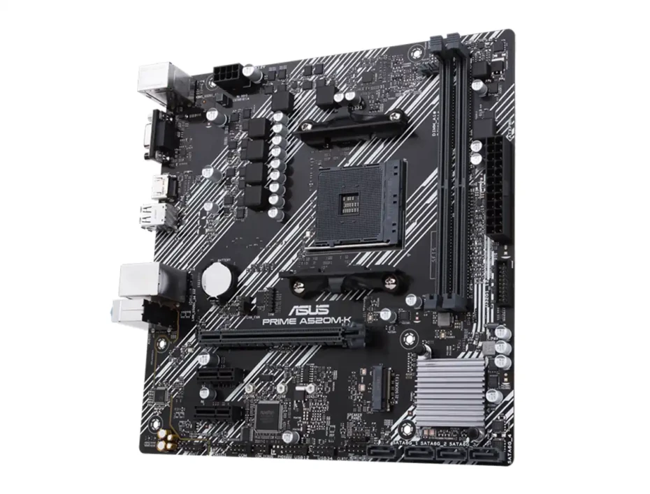 Placa Madre Asus A520m-k Prime (90mb1500-m0eayo) Socket Am4, Ram Ddr4 Buss 4866oc Mhz