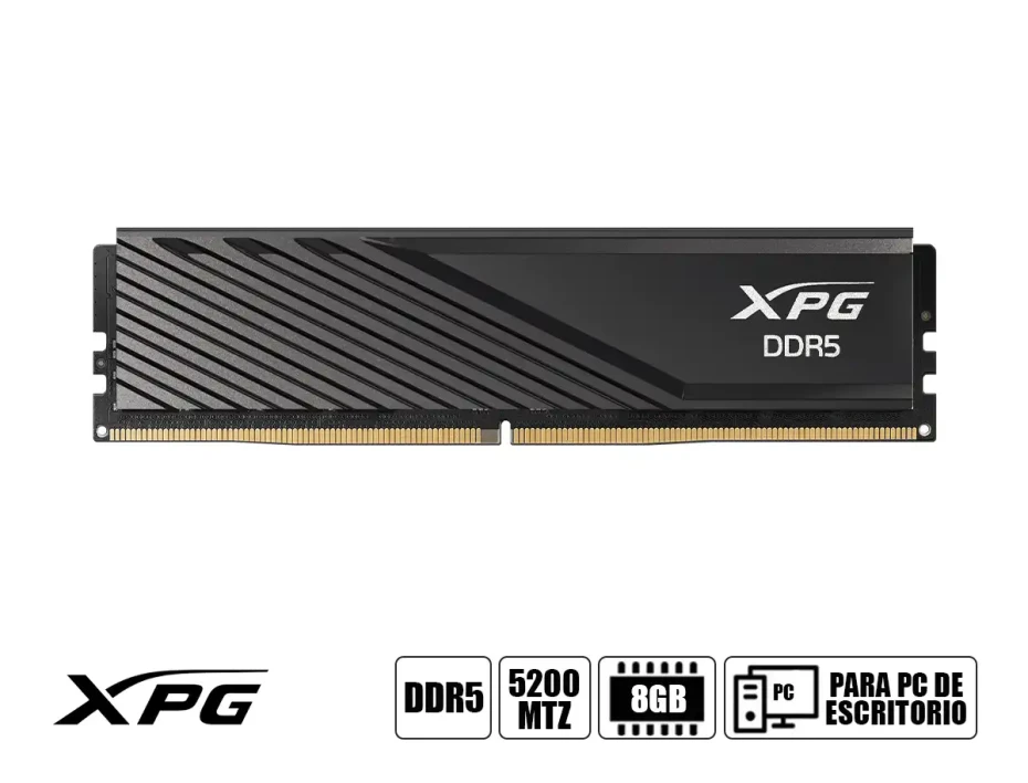 Memoria Ram Xpg Ddr5 8gb Lancer (ax5u5200c388g-clabk) 5200 Mt/s, Negro Cl38