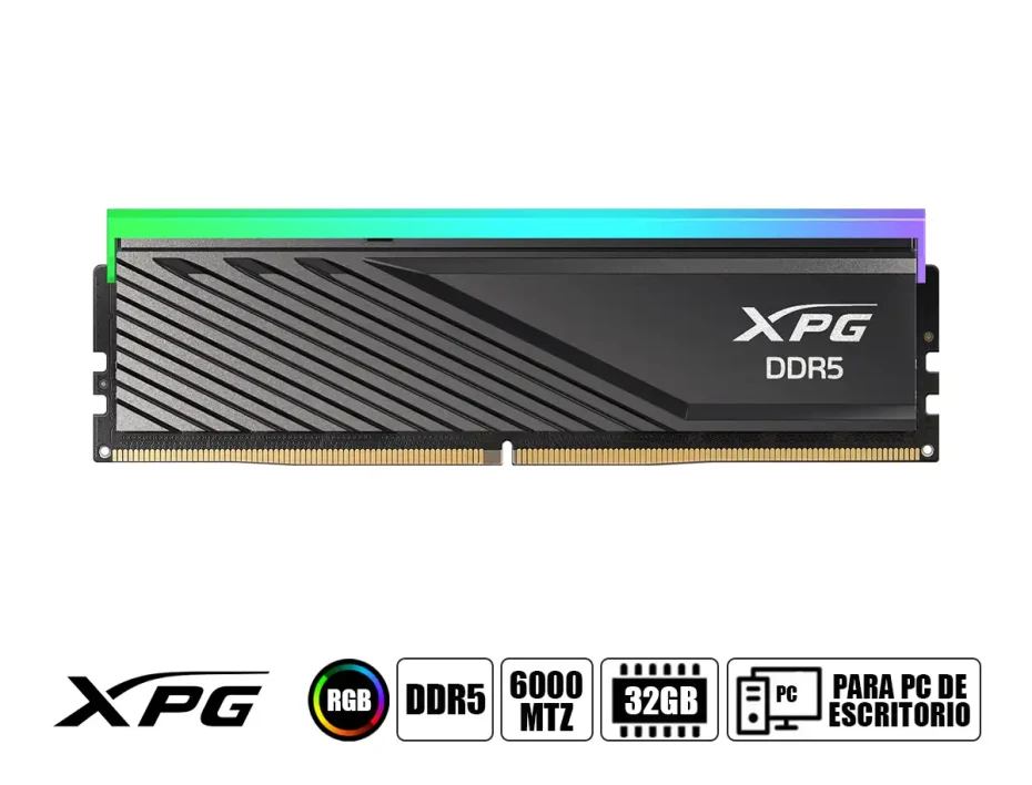 Memoria Ram Xpg Ddr5 32gb Lancer Blade Rgb (ax5u6000c3032g-slabrbk) 6000 Mt/s, Cl30, Negro