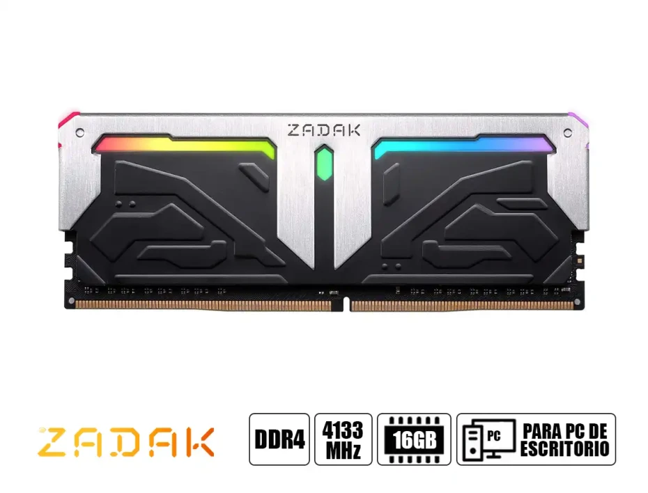 Memoria Ram Zadak Ddr4 16gb (8gbx2) Spark (zd4-spr41c22-16gyb2) 4133 Mhz, Rgb