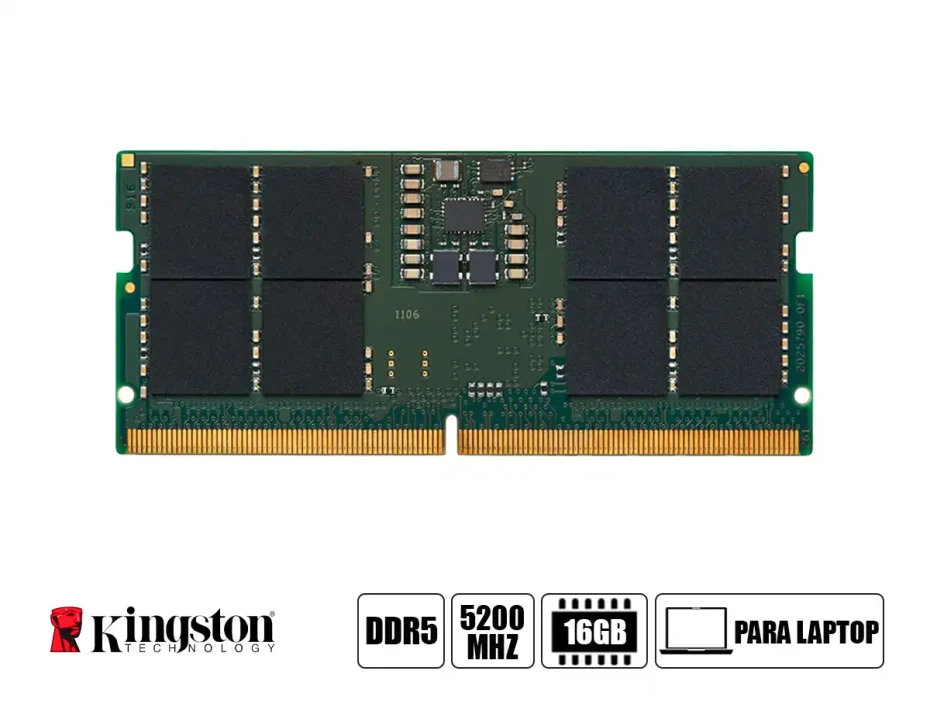 Memoria Para Laptop Sodimm Kingston Ddr5 16gb (kvr52s42bs8-16) 5200 Mhz