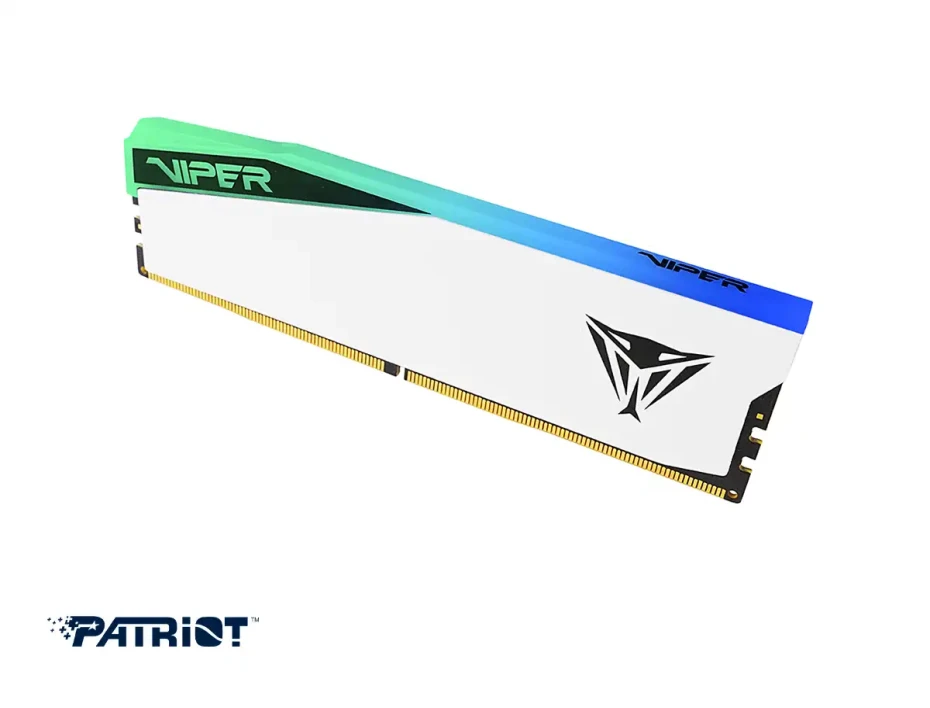 Memoria Ram Patriot Ddr5 16gb Viper Elite 5 Cl 30 (pver516g60c30w) 6000 Mt/s, Blanco, Rgb