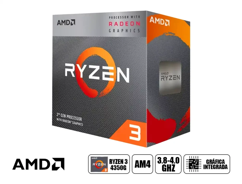 Procesador Amd Ryzen 3 Pro 4350g Am4 3.8ghz Hasta 4.0ghz 4mb (100 -1000000148mpk) 4 Nucleos, Oem