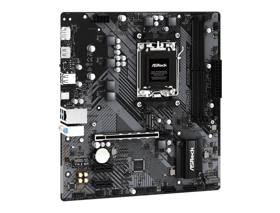 Placa Madre Asrock A620m Hdv/ M.2 (90mb1-a620m Hdv/ M.2 ) Socket Am5, Ram Ddr5 Buss 6400oc Mhz